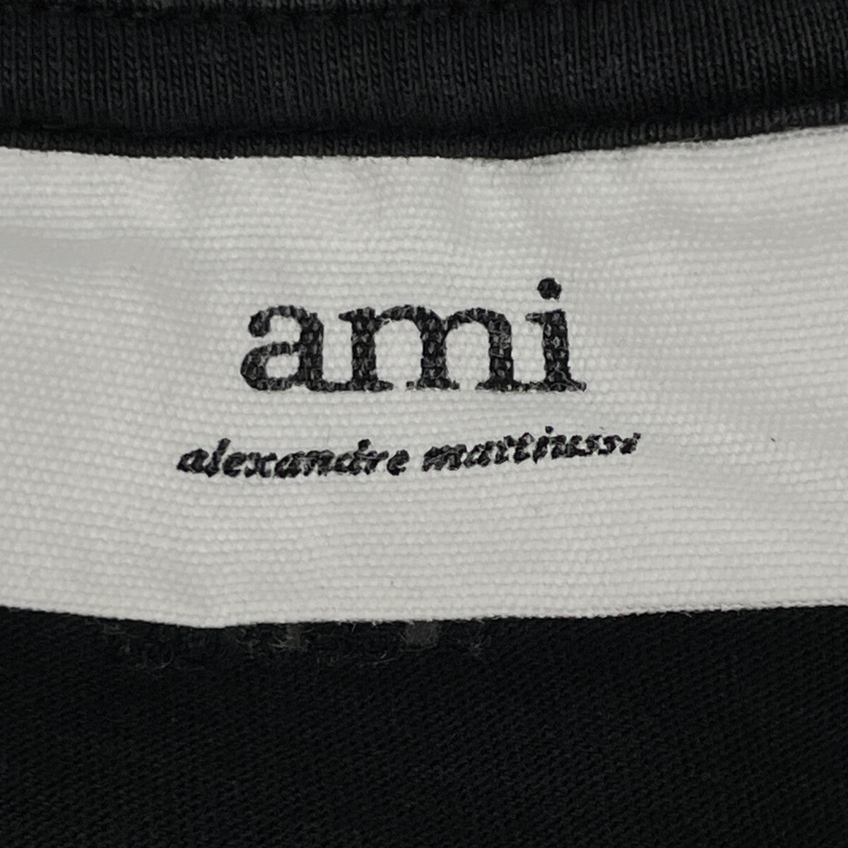 AMI PARIS アミパリス ﾌﾞﾗｯｸ 刺繍 Tｼｬﾂ トップス M