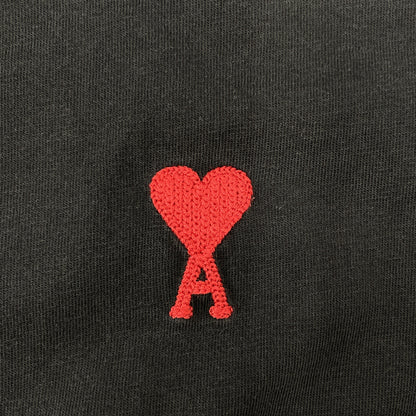 AMI PARIS アミパリス ﾌﾞﾗｯｸ 刺繍 Tｼｬﾂ トップス M