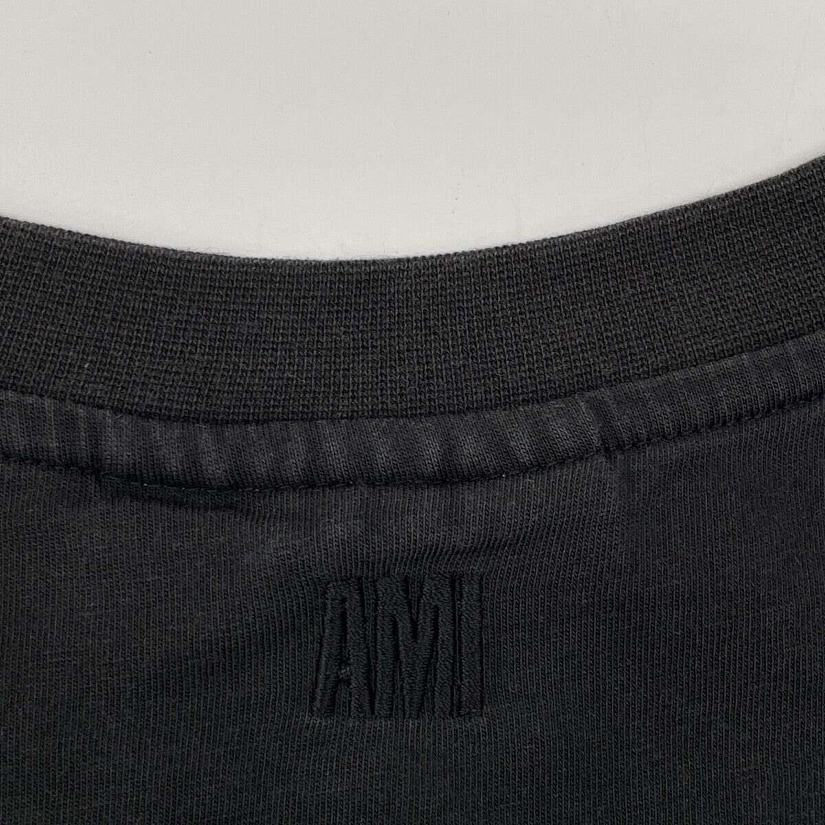 AMI PARIS アミパリス ﾌﾞﾗｯｸ 刺繍 Tｼｬﾂ トップス M