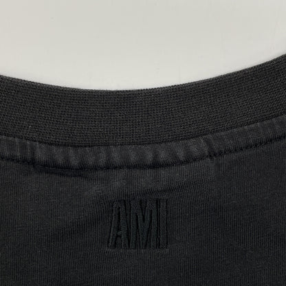 AMI PARIS アミパリス ﾌﾞﾗｯｸ 刺繍 Tｼｬﾂ トップス M