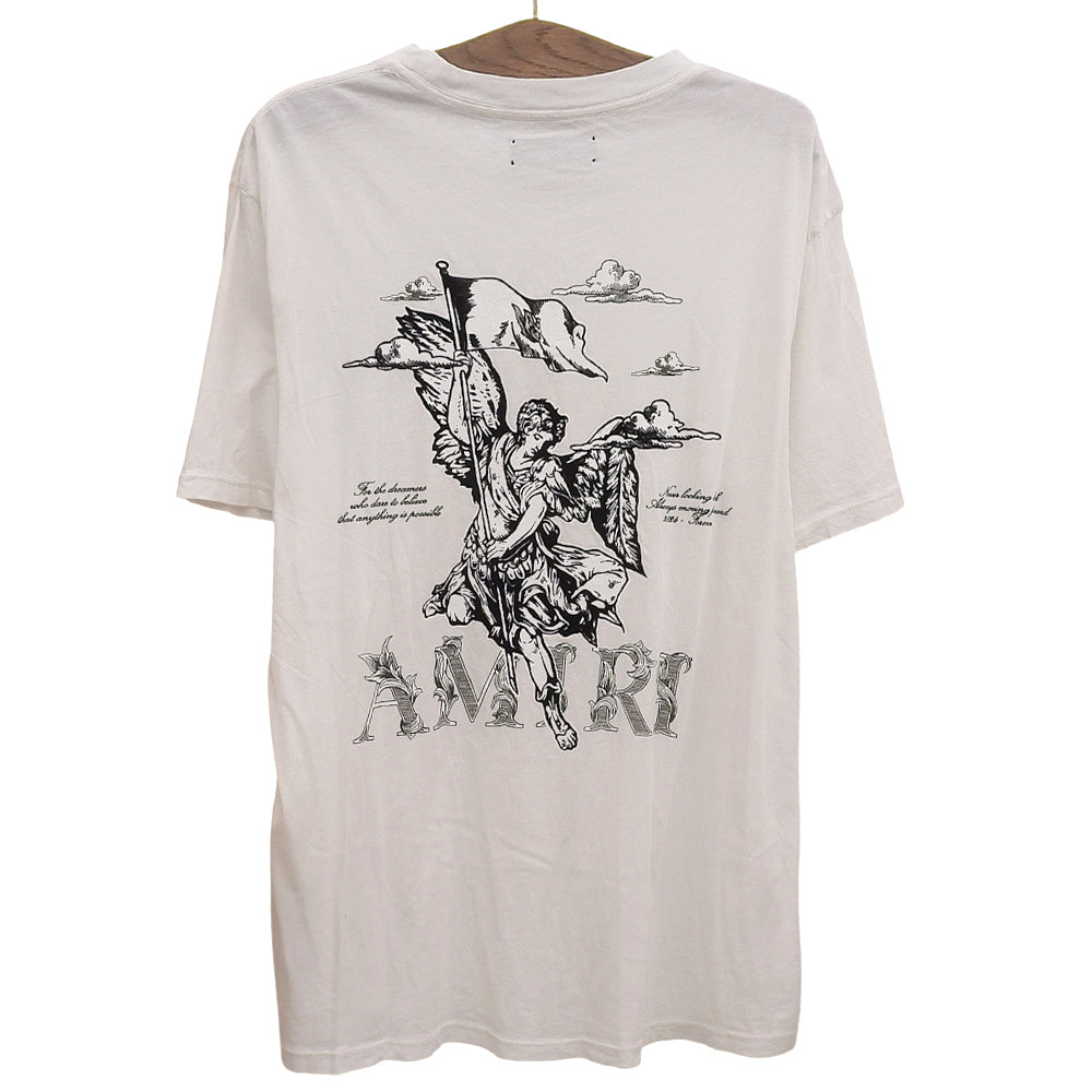 AMIRI アミリ エンジェルプリント クルーネック Tシャツ トップス メンズ ホワイト XL SRAMJYTE1024SMRCJSO トップス XL