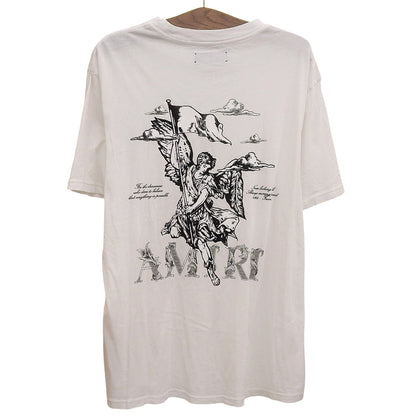 AMIRI アミリ エンジェルプリント クルーネック Tシャツ トップス メンズ ホワイト XL SRAMJYTE1024SMRCJSO トップス XL