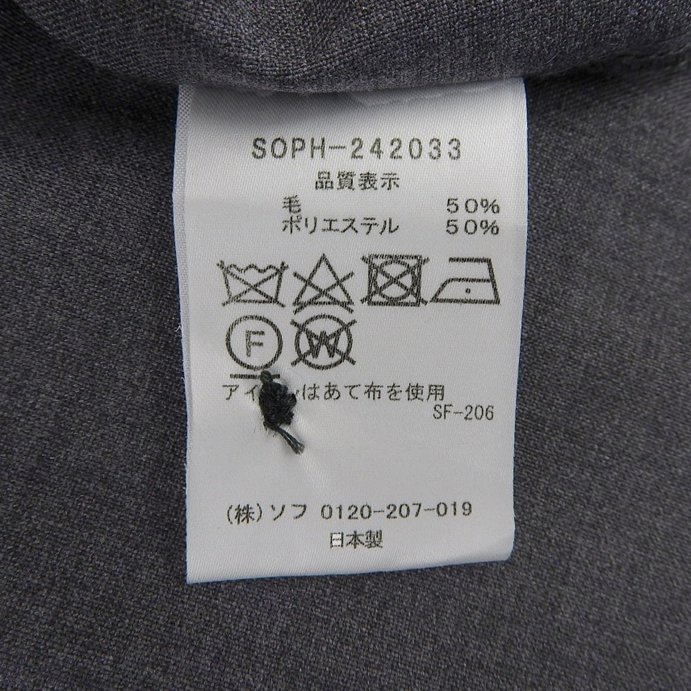 SOPHNET. ソフネット 美品 WOOL TROPICALバギーシャツ トップス メンズ グレー S 242033 トップス S
