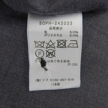 SOPHNET. ソフネット 美品 WOOL TROPICALバギーシャツ トップス メンズ グレー S 242033 トップス S