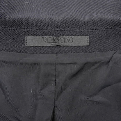 VALENTINO ヴァレンティノ 新品同様 ピークドラペル テーラードジャケット メンズ ネイビー 48 PV3NA05P4D3 ジャケット 48