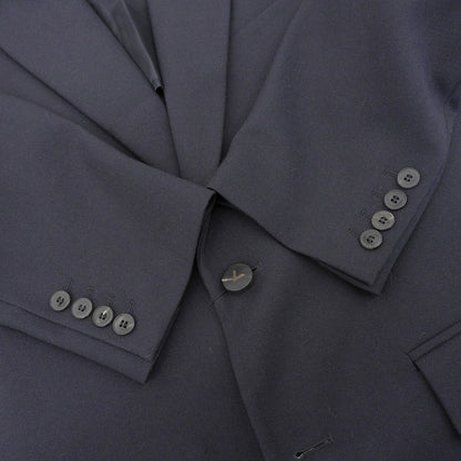 VALENTINO ヴァレンティノ 新品同様 ピークドラペル テーラードジャケット メンズ ネイビー 48 PV3NA05P4D3 ジャケット 48