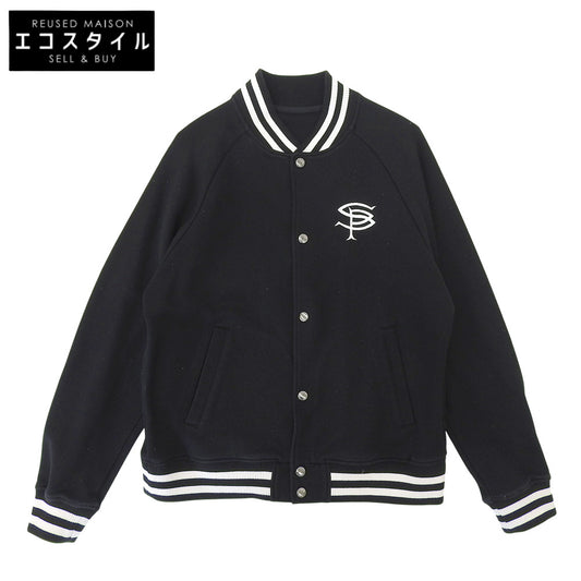SOPHNET. ソフネット COMPACT DOUBLE KNIT SP LOGO VARSITY JACKET ジャケット メンズ 黒 ブラック M SOPH-242049 ジャケット M