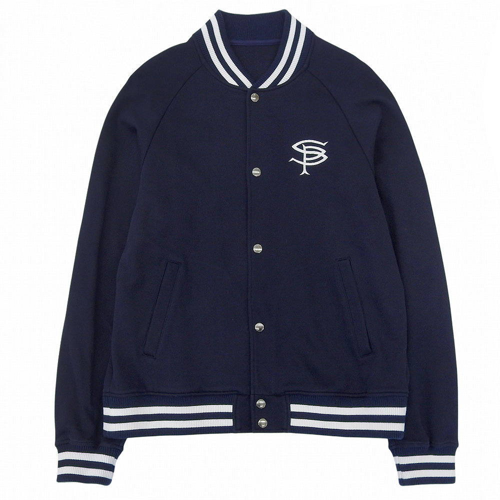 SOPHNET. ソフネット 美品 COMPACT DOUBLE KNIT SP LOGO VARSITY JACKET ジャケット メンズ ネイビー M SOPH-242049 ジャケット M