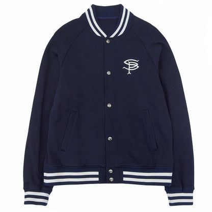 SOPHNET. ソフネット 美品 COMPACT DOUBLE KNIT SP LOGO VARSITY JACKET ジャケット メンズ ネイビー M SOPH-242049 ジャケット M
