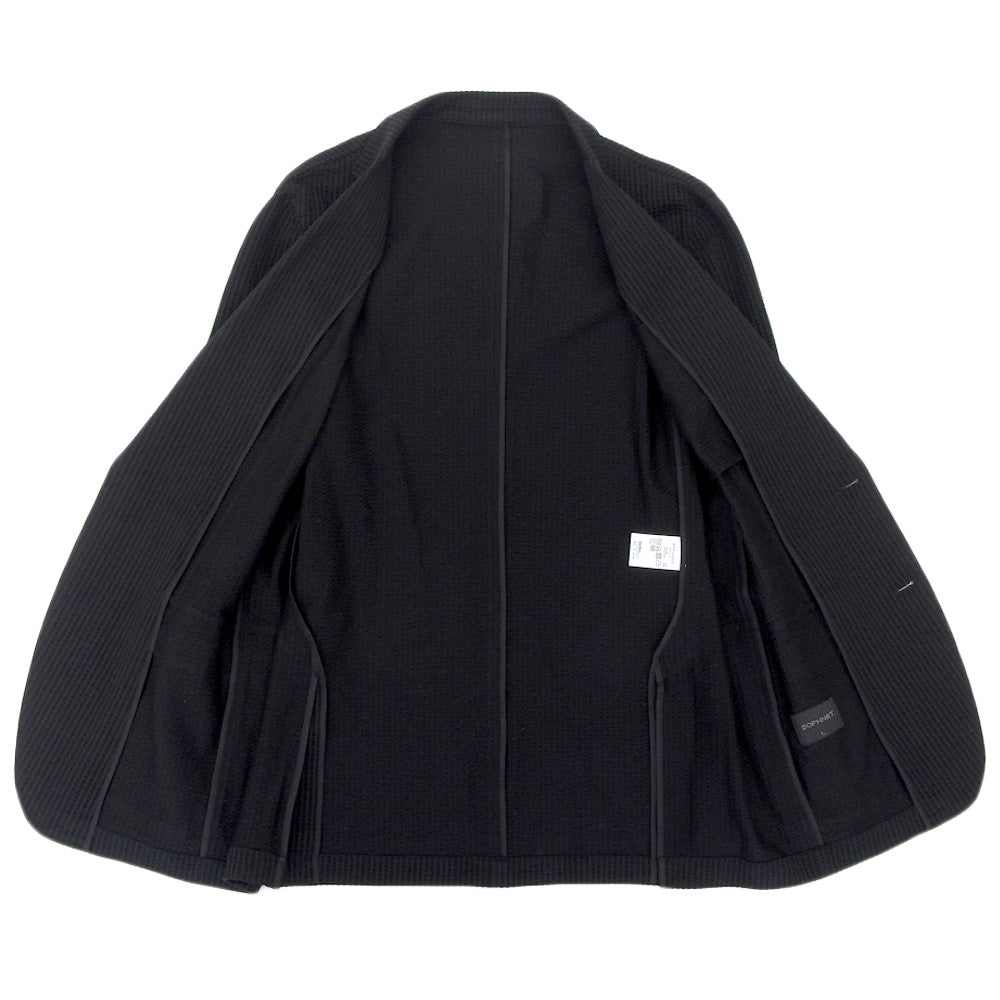 SOPHNET. ソフネット 美品 HIGH GAUGE WAVE JACKET ジャケット メンズ 黒 ブラック L SOPH-240029 ジャケット L