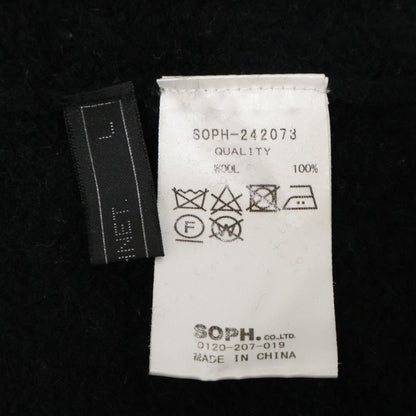 SOPHNET. ソフネット SOPH-242073 ﾌﾞﾗｯｸ WOOL FLEECE ZIP UP HOODIE トップス L
