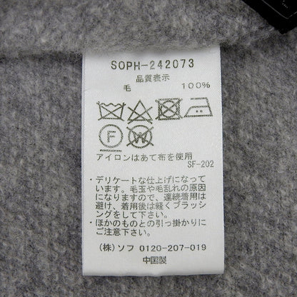 SOPHNET. ソフネット WOOL FLEECE ZIP UP HOODIE ウール トップス メンズ グレー L SOPH-242073 トップス L