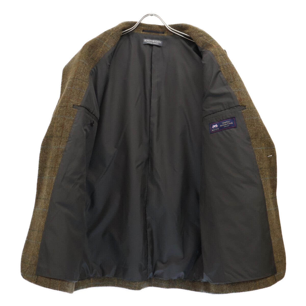 B&Y U-ARROWS ビューティーアンドユース ユナイテッドアローズ 美品 1222-144-1725 MOON社 ツイードジャケット ジャケット L