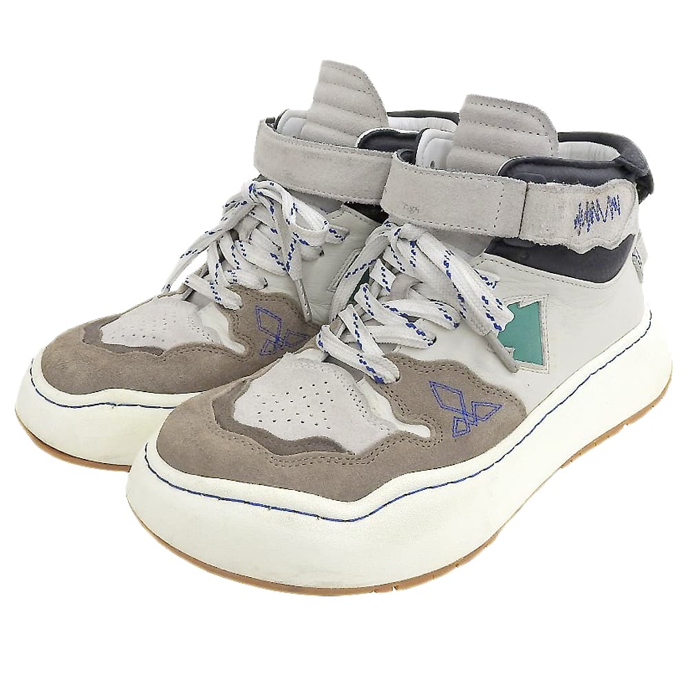 ADERERROR アーダーエラー タッチストラップ ハイカット スニーカー シューズ メンズ グレー 26.0cm シューズ 8(US)