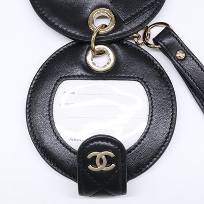 CHANEL シャネル 【美品】28番台 マトラッセ G金具 ラムスキン ネームタグ チャーム