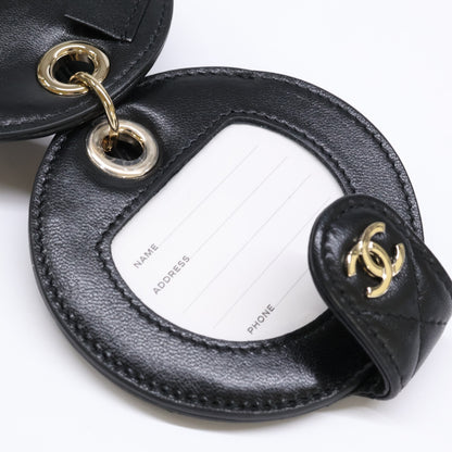 CHANEL シャネル 【美品】28番台 マトラッセ G金具 ラムスキン ネームタグ チャーム