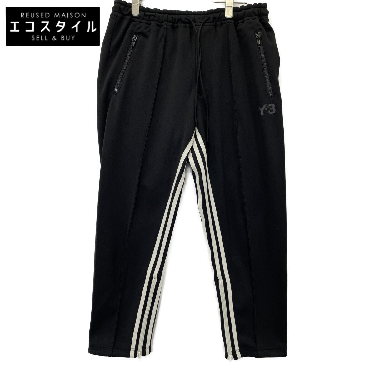 Y-3 ワイスリー ﾌﾞﾗｯｸ FJ0392 ｲﾝｻｲﾄﾞﾗｲﾝ ｸﾛｯﾌﾟﾄﾞﾄﾗｯｸﾊﾟﾝﾂ ボトムス S