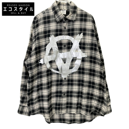 VETEMENTS ヴェトモン 22AW UA53SH750B Double Anarchy Flannel Shirt トップス S