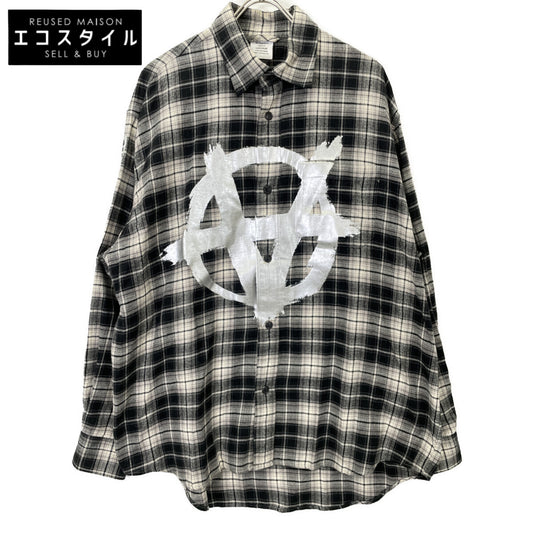VETEMENTS ヴェトモン 22AW UA53SH750B Double Anarchy Flannel Shirt トップス S