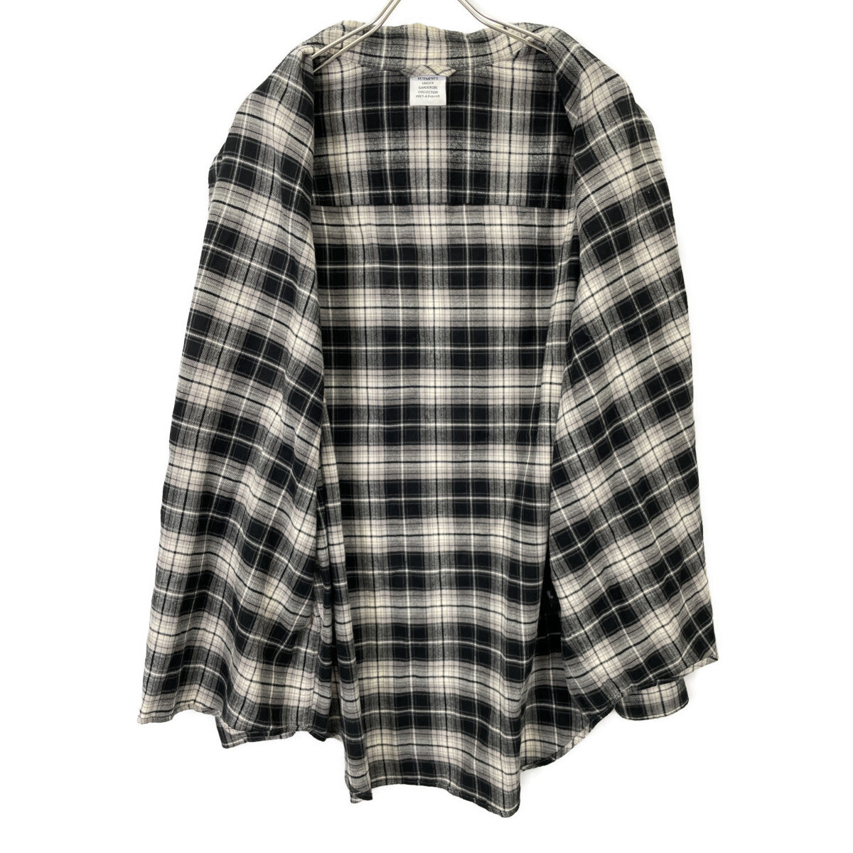 VETEMENTS ヴェトモン 22AW UA53SH750B Double Anarchy Flannel Shirt トップス S