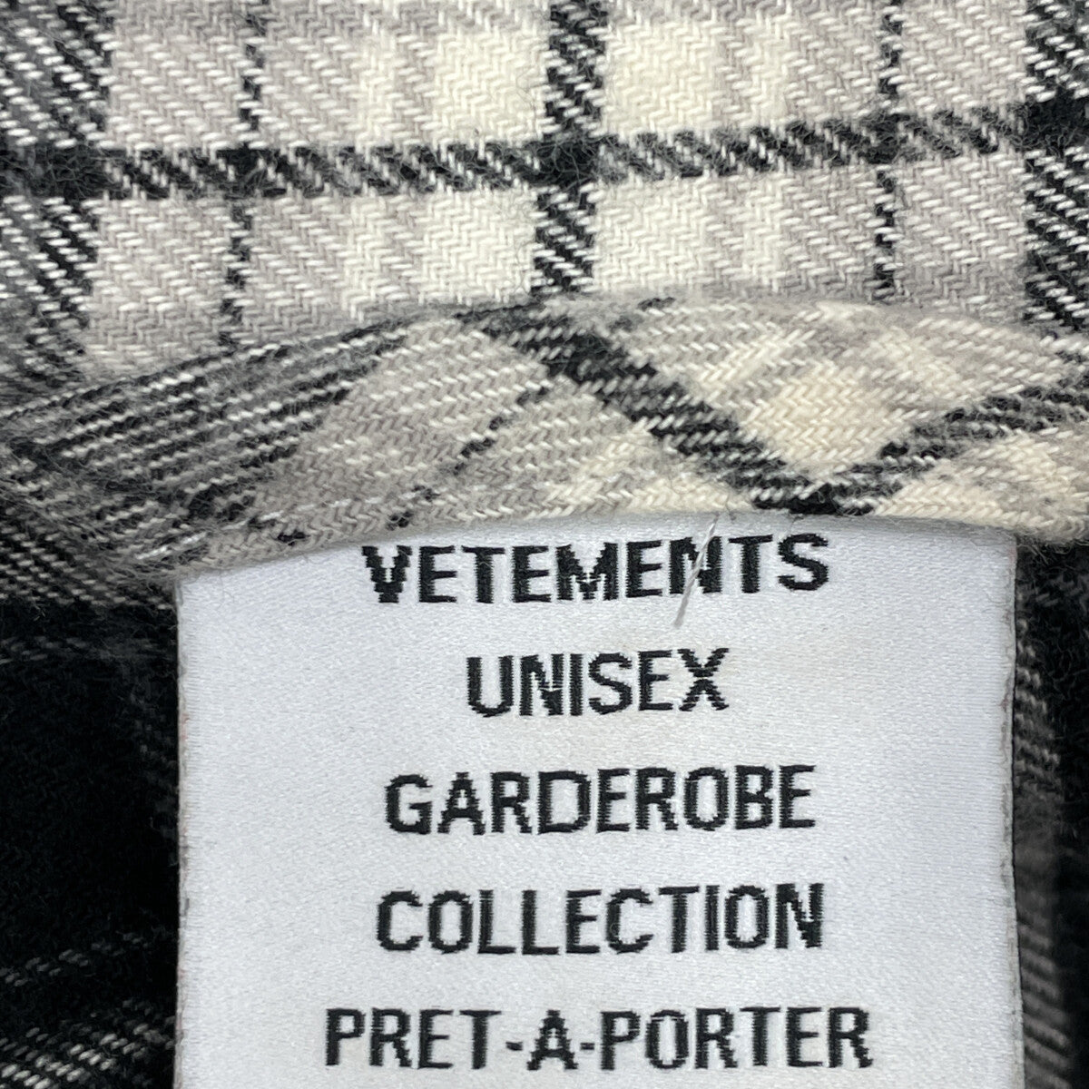 VETEMENTS ヴェトモン 22AW UA53SH750B Double Anarchy Flannel Shirt トップス S