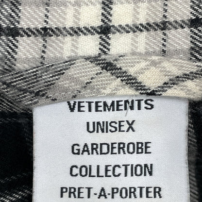 VETEMENTS ヴェトモン 22AW UA53SH750B Double Anarchy Flannel Shirt トップス S