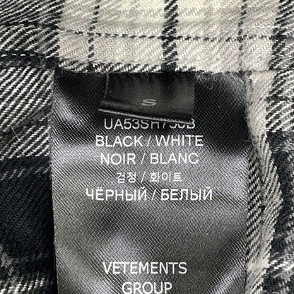 VETEMENTS ヴェトモン 22AW UA53SH750B Double Anarchy Flannel Shirt トップス S