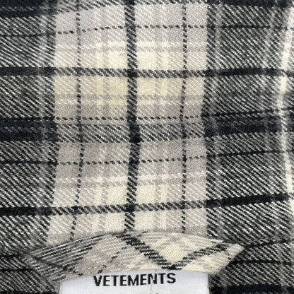 VETEMENTS ヴェトモン 22AW UA53SH750B Double Anarchy Flannel Shirt トップス S