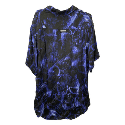 VETEMENTS ヴェトモン UA52SH450B Short Sleeve Skulls Logo Print Shir トップス XS