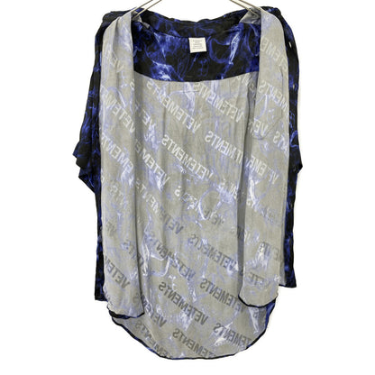 VETEMENTS ヴェトモン UA52SH450B Short Sleeve Skulls Logo Print Shir トップス XS