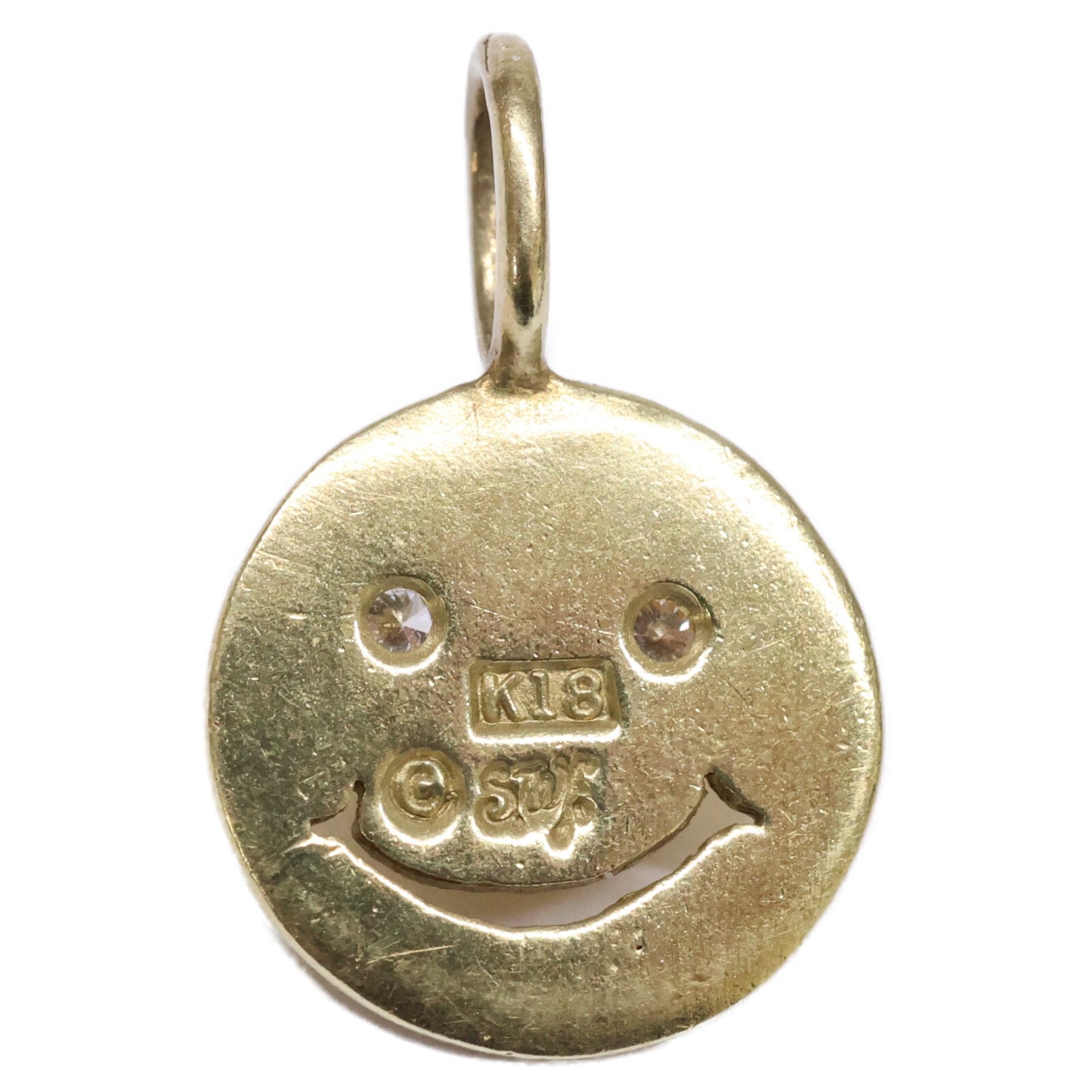 STUDIO WATERFALL スタジオウォーターフォール 【美品】K18 ダイヤモンド スマイル ペンダントトップ
