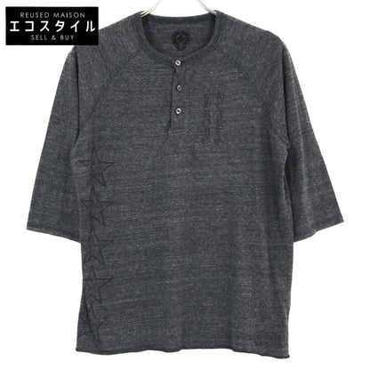 Chrome Hearts クロムハーツ スタープリント ヘンリーネック ラグランTシャツ トップス M