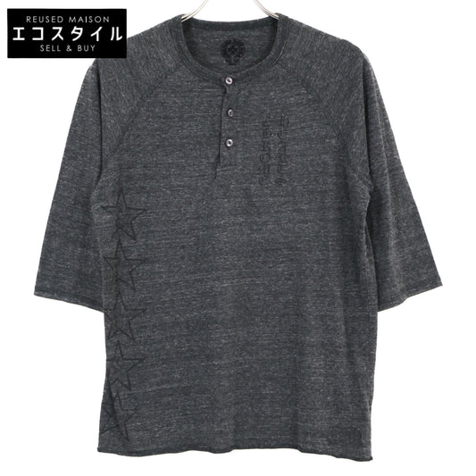 Chrome Hearts クロムハーツ スタープリント ヘンリーネック ラグランTシャツ トップス M