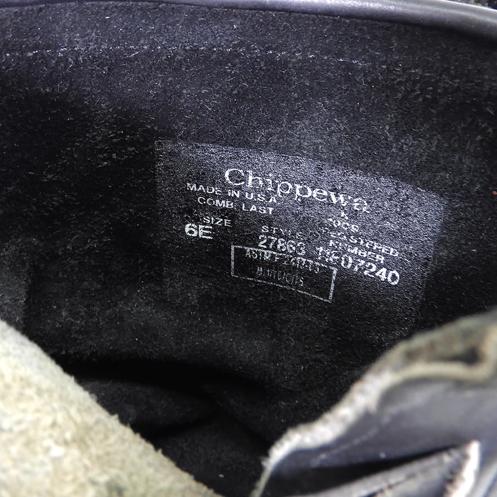 Chippewa チペワ エンジニアブーツ シューズ メンズ ブラック 6 E 27863 シューズ 6 E