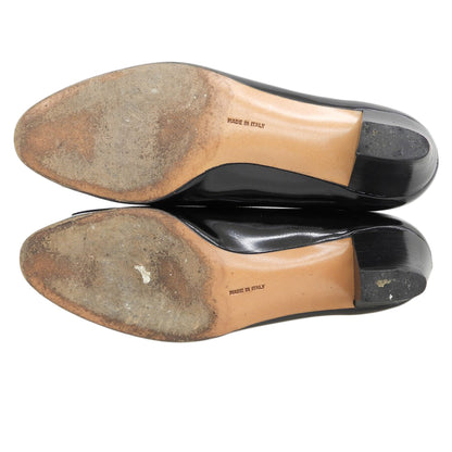 Salvatore Ferragamo サルヴァトーレフェラガモ レザー ヴァラリボン パンプス レディース ブラック 6C シューズ 6C