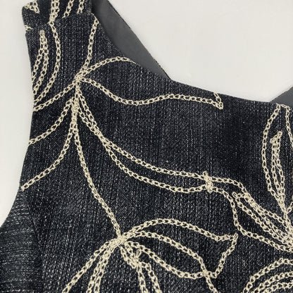 AMERI アメリ ｲﾝﾃﾞｨｺﾞ DENIM LIKE FLOWER DRESS ワンピース S