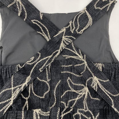 AMERI アメリ ｲﾝﾃﾞｨｺﾞ DENIM LIKE FLOWER DRESS ワンピース S