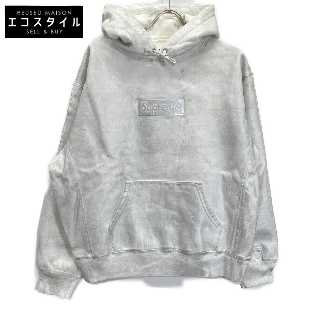 Supreme シュプリーム ×MM6 ﾎﾜｲﾄ Foil ﾎﾞｯｸｽﾛｺﾞ ﾌｰﾃﾞｨｽｳｪｯﾄ トップス 6