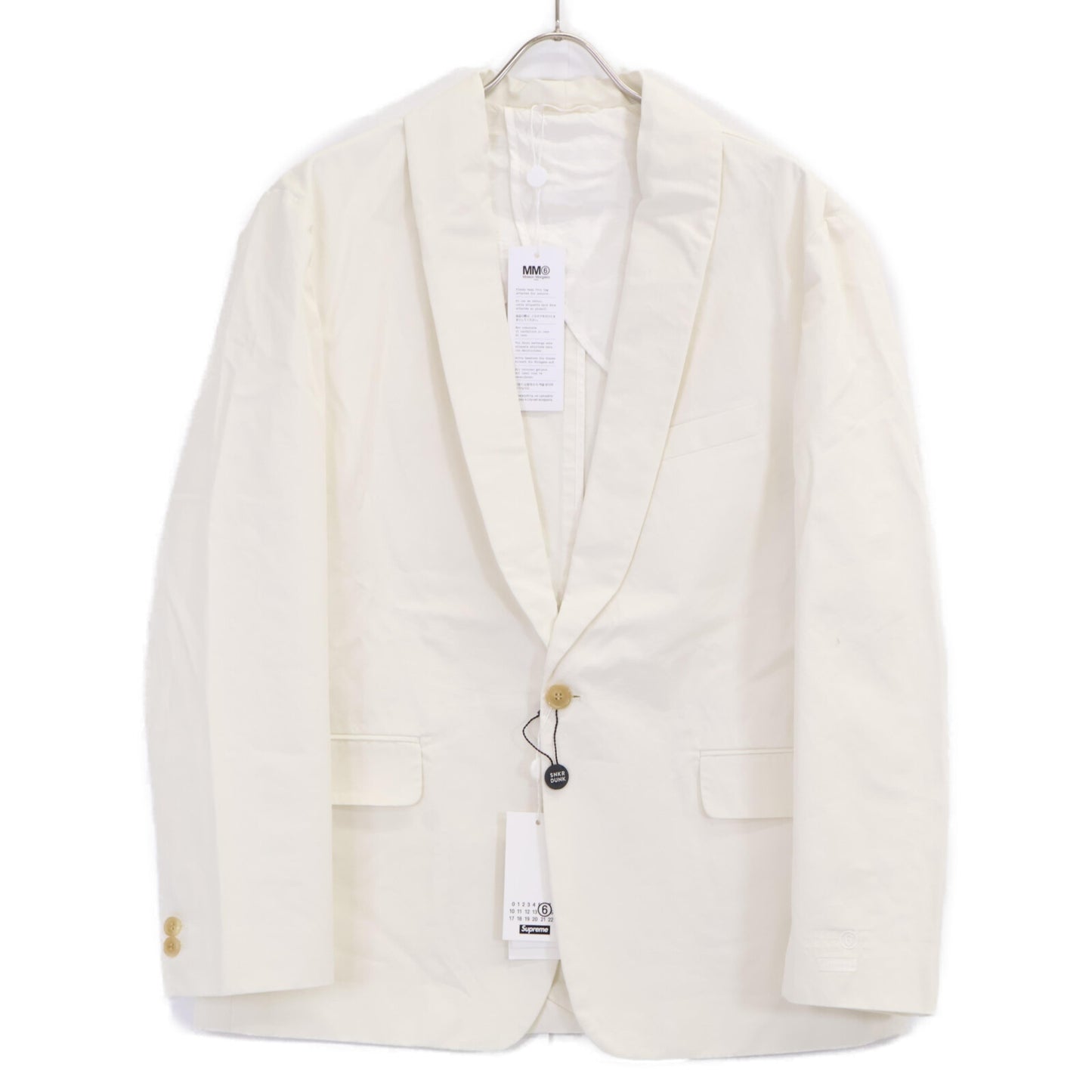 Supreme シュプリーム ｘMM6【新品/国内正規/24SS】SH2FT0001 M351752 1Bショールカラージャケット/パンツ スーツ セットアップ M
