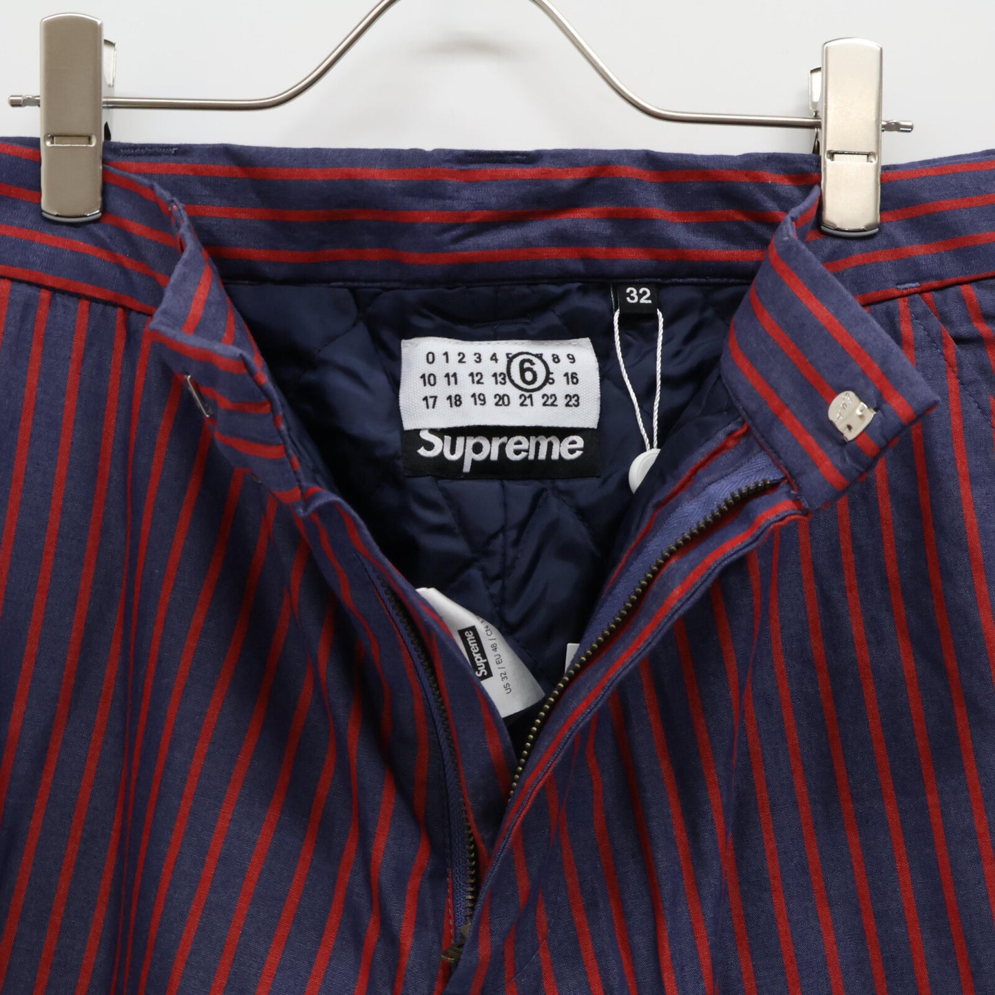 Supreme シュプリーム 新品未使用 ×MM6 24SS ストライプ パデッドショーツ ボトムス 32