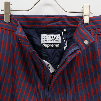 Supreme シュプリーム 新品未使用 ×MM6 24SS ストライプ パデッドショーツ ボトムス 32