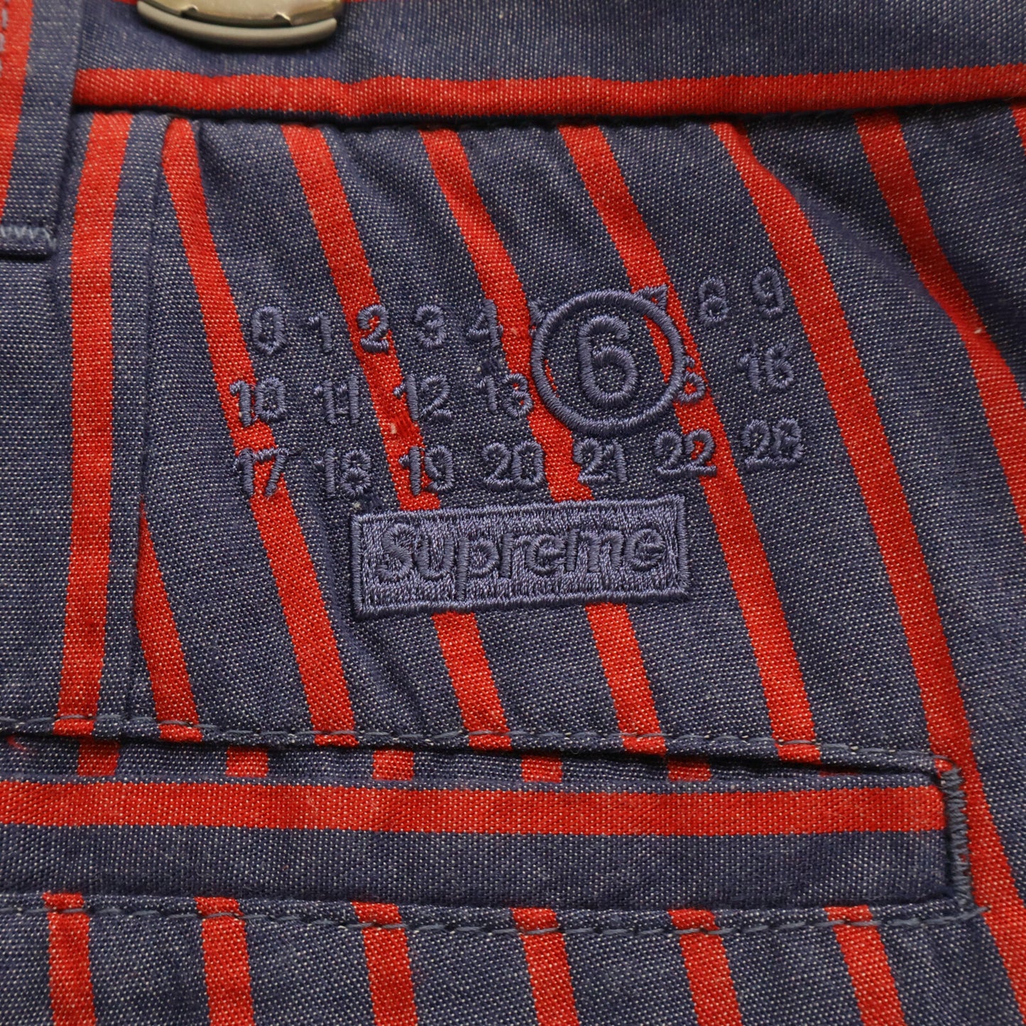 Supreme シュプリーム 新品未使用 ×MM6 24SS ストライプ パデッドショーツ ボトムス 32