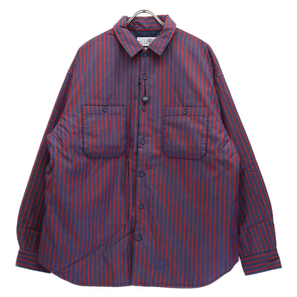 Supreme シュプリーム 新品未使用 ×MM6 24SS ストライプ パデッドシャツ トップス M