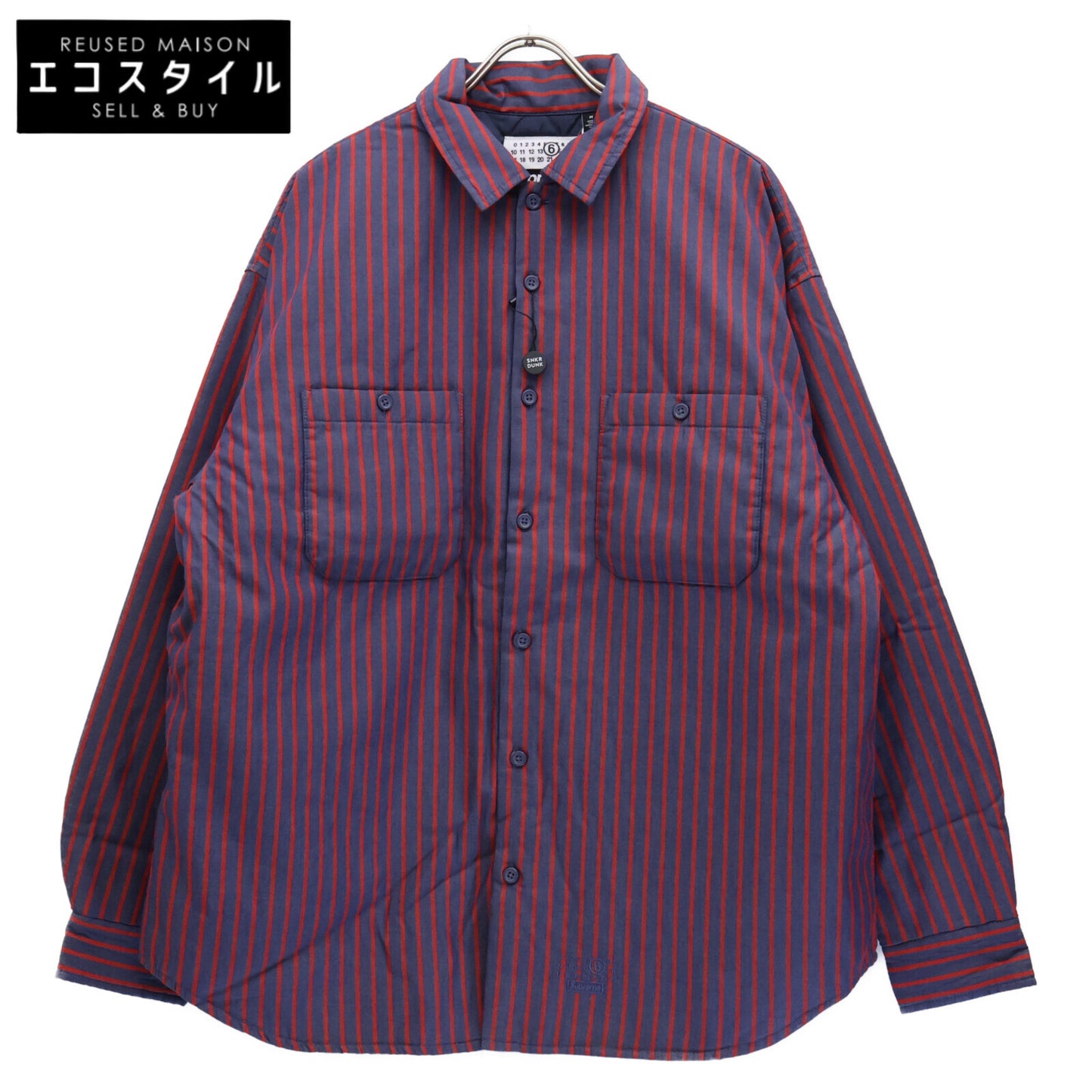 Supreme シュプリーム 新品未使用 ×MM6 24SS ストライプ パデッドシャツ トップス M