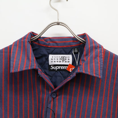 Supreme シュプリーム 新品未使用 ×MM6 24SS ストライプ パデッドシャツ トップス M