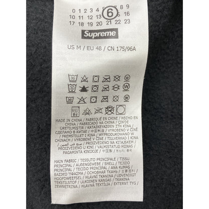 Supreme シュプリーム ×MM6 24SS ﾌﾞﾗｯｸ ｼﾞｯﾌﾟｱｯﾌﾟﾌｰﾃﾞｨｽｳｪｯﾄｼｬﾂ トップス M