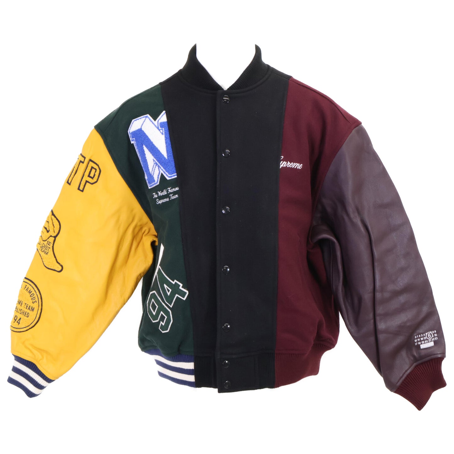 Supreme シュプリーム ｘMM6【新品同様/国内正規/24SS】SPLIT Varsity Jacket バーシティ ジャケット M