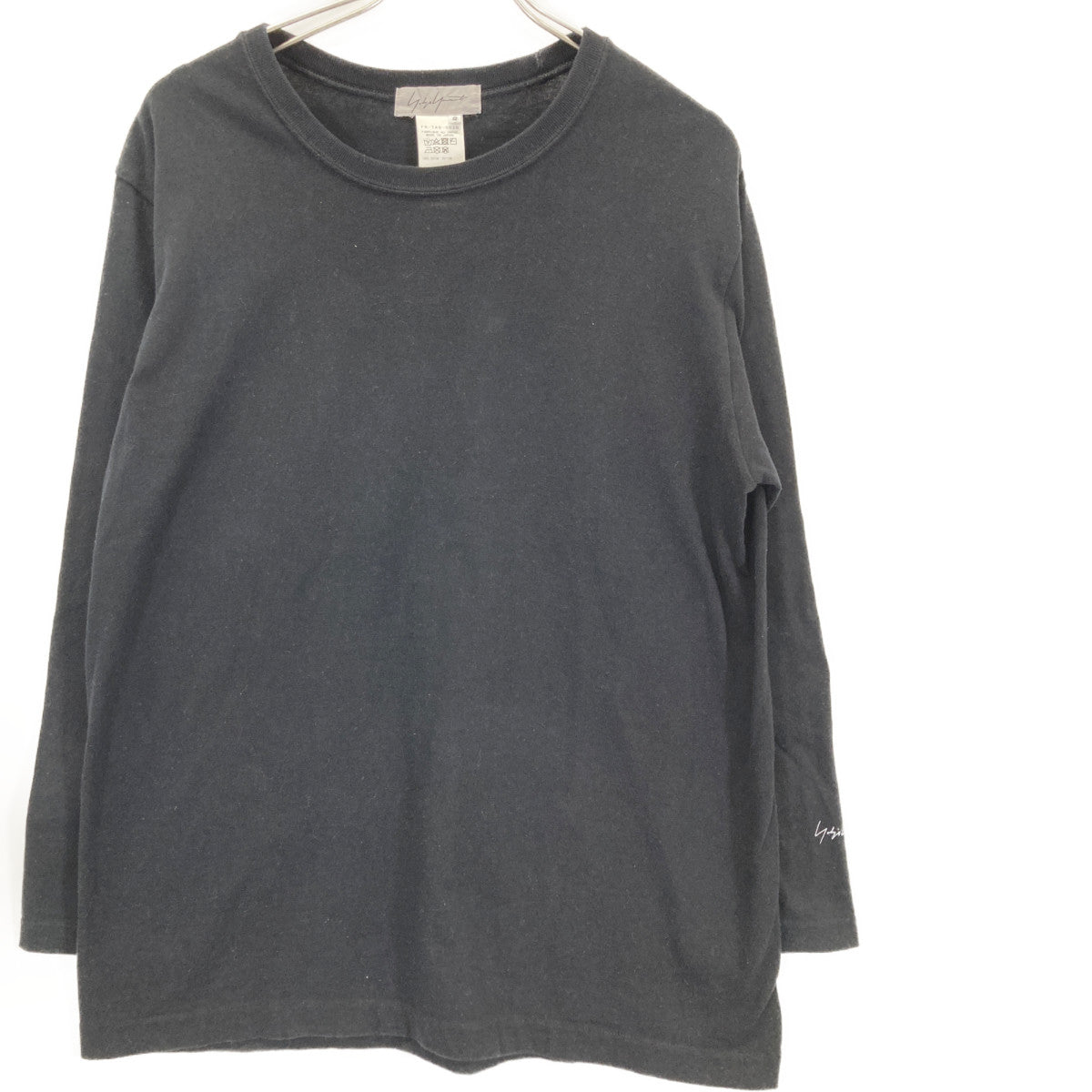 Yohji Yamamoto ヨウジヤマモト 20AW ﾌﾞﾗｯｸ FR-T49-052B ｽﾘｰﾌﾞﾛｺﾞ Tｼｬﾂ トップス 2