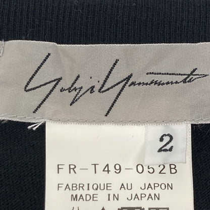 Yohji Yamamoto ヨウジヤマモト 20AW ﾌﾞﾗｯｸ FR-T49-052B ｽﾘｰﾌﾞﾛｺﾞ Tｼｬﾂ トップス 2