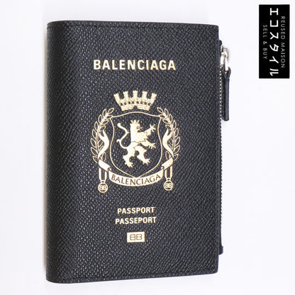 BALENCIAGA バレンシアガ 【新品同様】853577 Passport パスポート 二つ折り財布（小銭入れあり）